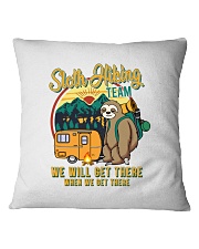 Sloth Hiking Team6 Square Pillowcase tile