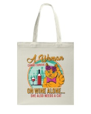 Woman Cannot Survive1 Tote Bag tile