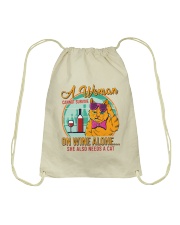 Woman Cannot Survive1 Drawstring Bag tile