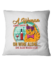 Woman Cannot Survive1 Square Pillowcase tile