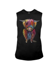 SCOTTISH HAIRY HIGHLAND COW BRAVEHEART BY SHIRLE Sleeveless Tee thumbnail