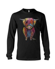 SCOTTISH HAIRY HIGHLAND COW BRAVEHEART BY SHIRLE Long Sleeve Tee thumbnail