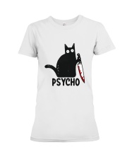 Funny Psycho Cat Premium Fit Ladies Tee tile
