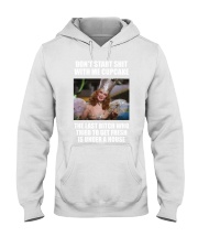 Don't start shit with me cupcake Hooded Sweatshirt tile