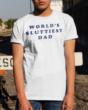 World's Sluttiest Dad Classic T-Shirt apparel-classic-tshirt-lifestyle-29