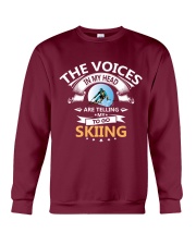 THE-VOICES-IN-MY-HEAD-ARE-TELLING-MY-TO-GO-SKIING Crewneck Sweatshirt tile