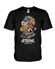 Veteran Never Give Up V-Neck T-Shirt tile
