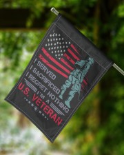 Soldier Stand On American Flag 11.5"x17.5" Garden Flag aos-garden-flag-11-5-x-17-5-lifestyle-front-15