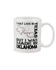 Live In Texas But Made In Oklahoma Mug tile