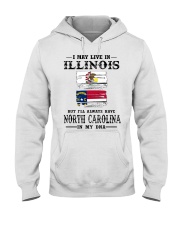 Live Illinois North Carolina In My DNA Hooded Sweatshirt tile