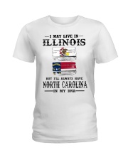 Live Illinois North Carolina In My DNA Ladies T-Shirt tile