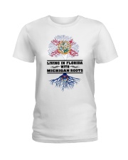 Living In Florida Michigan Roots Ladies T-Shirt tile