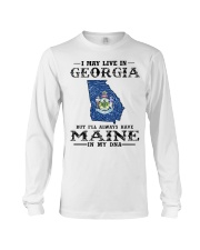 Live In Georgia But Maine In My DNA Long Sleeve Tee tile