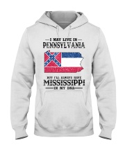 Live In Pennsylvania But Mississippi In My DNA Hooded Sweatshirt tile