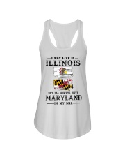 Live Illinois Maryland In My DNA Ladies Flowy Tank tile