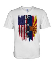 Arizona American Flag V-Neck T-Shirt tile