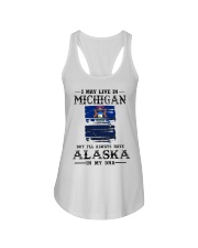 Live Michigan Alaska In My DNA Ladies Flowy Tank tile
