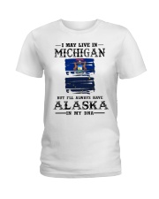 Live Michigan Alaska In My DNA Ladies T-Shirt tile