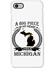 A Big Piece Of My Heart Lives In Michigan Phone Case tile