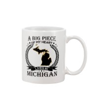 A Big Piece Of My Heart Lives In Michigan Mug tile
