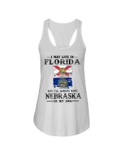 Live Florida Nebraska In My DNA Ladies Flowy Tank tile