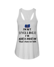 I'm Not Yelling I'm North Dakota Ladies Flowy Tank tile