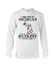 Live In Michigan But Detroit In My DNA Long Sleeve Tee tile