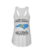 Live In North Carolina But Oklahoma My DNA Ladies Flowy Tank tile