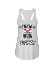 Live Florida Connecticut In My DNA Ladies Flowy Tank tile