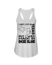 Live In Texas But Made In Rhode Island Ladies Flowy Tank tile