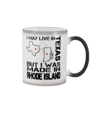 Live In Texas But Made In Rhode Island Color Changing Mug tile