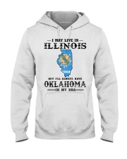 Live In Illinois But Oklahoma In My DNA Hooded Sweatshirt tile