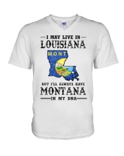 Live In Louisiana Montana In My DNA MT0002 V-Neck T-Shirt tile