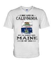 Live California Maine In My DNA V-Neck T-Shirt tile