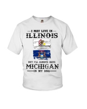 Live Illinois Michigan In My DNA Youth T-Shirt tile