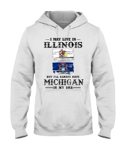 Live Illinois Michigan In My DNA Hooded Sweatshirt tile