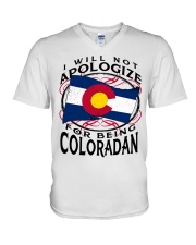 I Will Not Apologize For Being Coloradan V-Neck T-Shirt tile