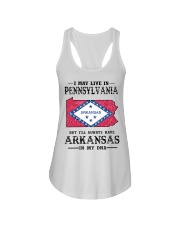 Live In Pennsylvania But Arkansas In My DNA Ladies Flowy Tank tile