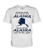 Alaska Girl V-Neck T-Shirt tile