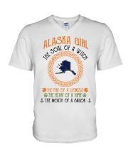 Alaska Girl V-Neck T-Shirt tile