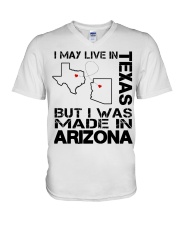 Live In Texas But Made In Arizona V-Neck T-Shirt tile