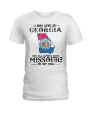 Live In Georgia But Missouri In My DNA Ladies T-Shirt tile