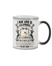 Live In California Massachusetts In My DNA Color Changing Mug tile