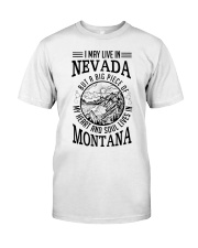 Live In Nevada Heart Lives In Montana MT0008 Classic T-Shirt front