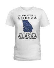 Live In Georgia But Alaska In My DNA Ladies T-Shirt tile