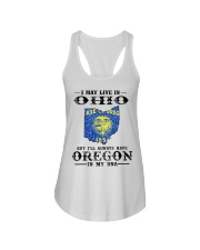 Live In Ohio But Oregon In My DNA Ladies Flowy Tank tile