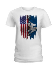 Louisiana American Flag Ladies T-Shirt tile