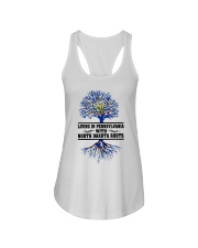 Living In Pennsylvania With North Dakota Roots Ladies Flowy Tank tile