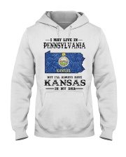 Live In Pennsylvania But Kansas In My DNA Hooded Sweatshirt tile