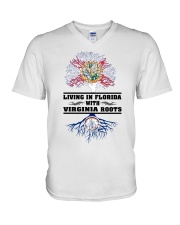 Living In Florida Virginia Roots V-Neck T-Shirt tile